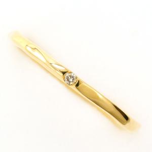 リング・指輪 K18YG 10号 ダイヤ 0.01ct 総重量約1.3g