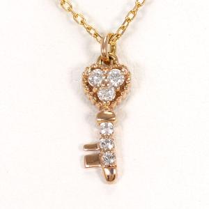 ジルスチュアート JILLSTUART ネックレス K10PG ダイヤ 総重量約0.9g 約40cm ジュエリー