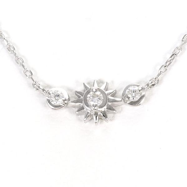 スタージュエリー STAR JEWELRY ネックレス K10WG ダイヤ 0.03ct 総重量約0...