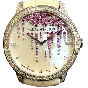 ハリーウィンストン HARRY WINSTON 腕時計 総重量約64.7g K18 本革 自動巻き パール文字盤 MIDAHM36WW001 ユニセックス 中古