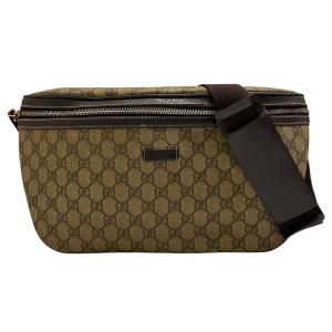 グッチ GUCCI ウエストバッグ ボディバッグ GGスプリーム PVC レザー 211110 ユニセックス 中古