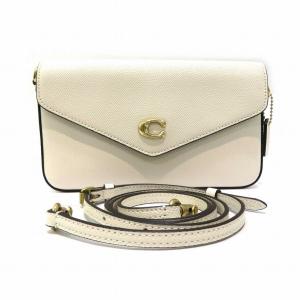 COACH コーチ フラワーステッチ 花 ショルダーバッグ レザー ブラウン  