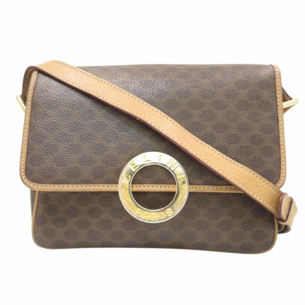 セリーヌ CELINE ショルダーバッグ マカダム PVC レザー レディース 中古