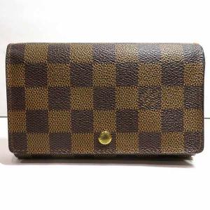 ルイヴィトン Louis Vuitton ダミエ ポルトモネビエトレゾール N61730 2つ折り財布 ユニセックス 中古｜wonderprice