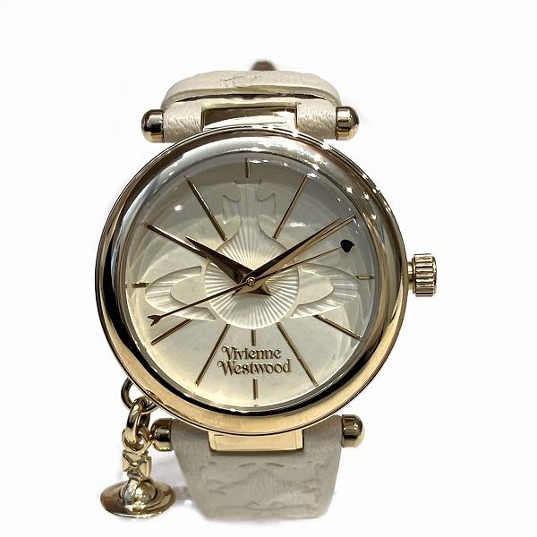 ヴィヴィアンウエストウッド VV006WHWH クォーツ オーブ チャーム付き 時計 腕時計 レディ...