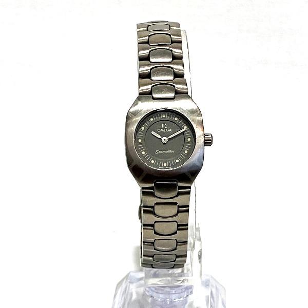 オメガ シーマスター ポラリス 595.0072 クォーツ チタン×パラジウム 時計 腕時計 レディ...