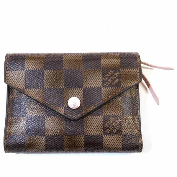 ルイヴィトン Louis Vuitton ダミエ ポルトフォイユ ヴィクトリーヌ N61700 3つ...