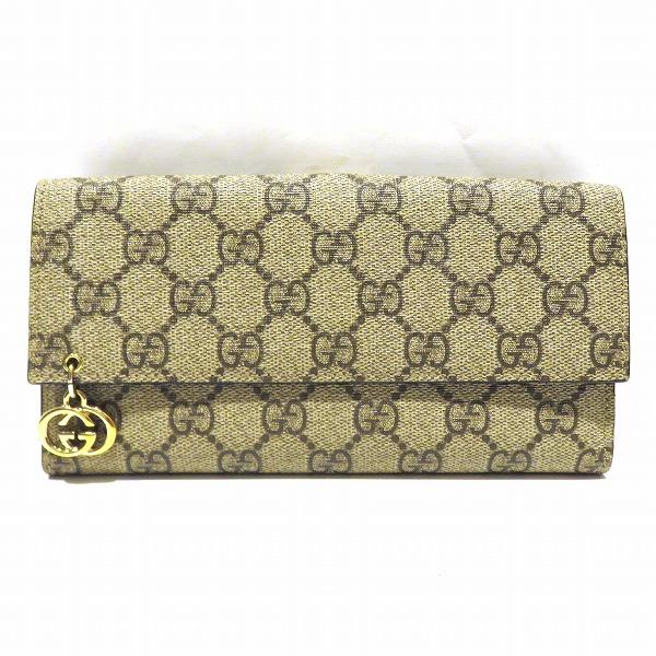 グッチ GUCCI GGスプリーム 212104 財布 長財布 レディース 中古