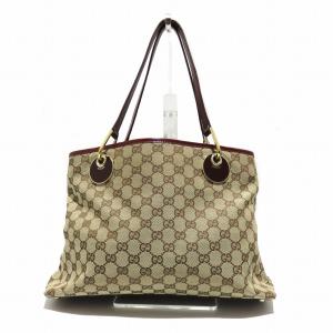 グッチ GUCCI GGキャンバス 120837 レッド バッグ トートバッグ レディース 中古