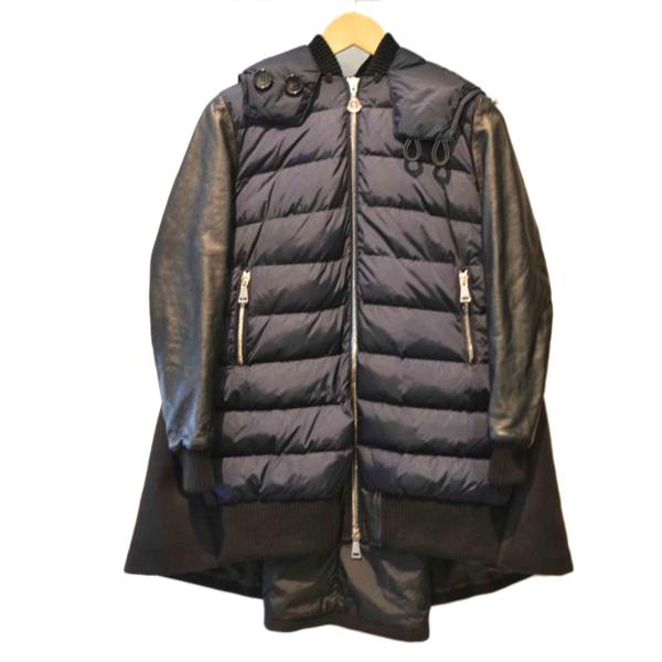 MONCLER モンクレール/BLOISレザーウールスリーブジャケット/XSサイズ/A2093498...