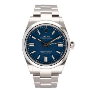 ROLEX ロレックス/オイスターパーペチュアル41/メッドブルー/2025新作/134300/1H0*****/Aランク/91【中古】