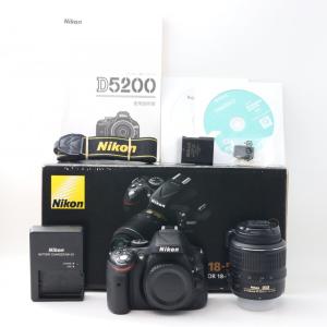Nikon デジタル一眼レフカメラ D5200 レンズキット AF-S DX NIKKOR 18-55mm f/3.5-5.6G VR付属 ブラック D5200LKBK｜wonderwans