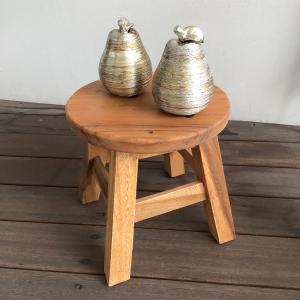 スツール 花台 踏み台 フレンチカントリー アンティーク 木製 姫系