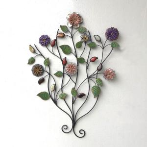 フランスアンティーク古木パーツ/木製壁飾りオブジェ/ウォールデコ(93-50-2 壁掛け フラワー 花 Flower 北欧 ウォールデコ 可愛い おしゃれ
