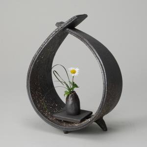 信楽焼 扇型花器（大）花器 花瓶 花入れ 一輪挿し フラワーベース 陶器