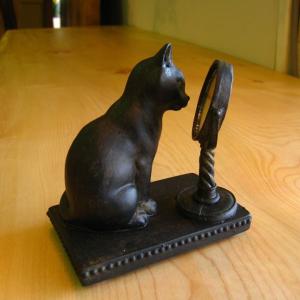 Rust Kitty オーバルミラー 卓上ミラー おしゃれ アンティーク 猫