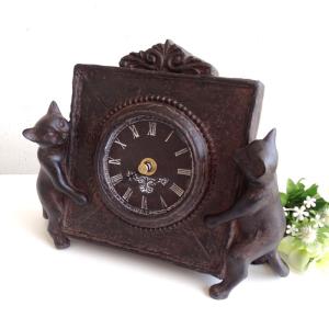 Rust Kitty オーバルミラー 卓上ミラー おしゃれ アンティーク 猫