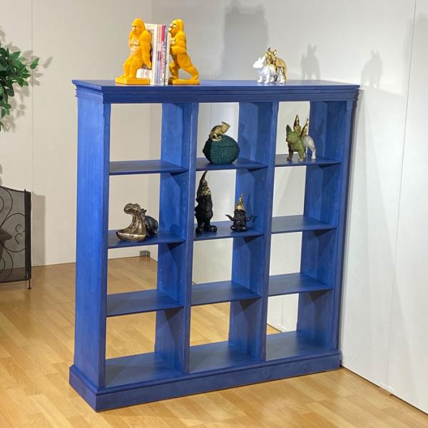 オープンシェルフ シェルフ フリーシェルフ パーテーション 間仕切り ブルー 青 おしゃれ 日本製 ...