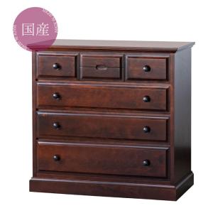 チェスト タンス 3段 8ドロワー 高さ80 おしゃれ 木製チェスト 可愛い