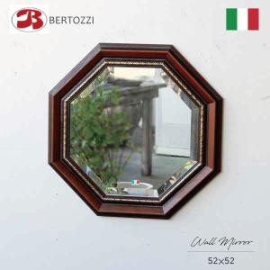 イタリア製 壁掛けミラー バロッコ38×48 鏡ミラー 八角形 風水 姿見