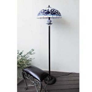 フロアランプ アンティーク ステンドグラスランプステンドランプ