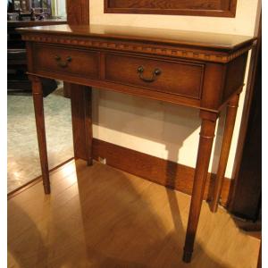 東海家具工業 コンソールテーブル 玄関 ダークブラウン デスク 木製