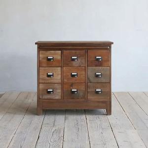 チェスト　棚　収納棚　タンス　箪笥　古道具　古家具　ビンテージ　アンティーク サイドチェスト チェスト タンス 3段 高さ83 おしゃれ 木製チェスト