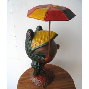 バカラ（Baccarat） カエル 緑色のクリスタル フィギュリン