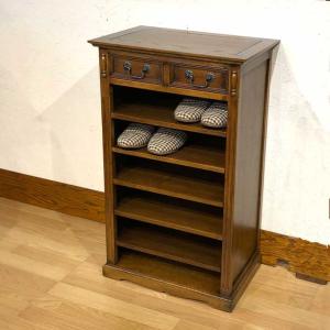 スリッパラック 木製 無垢材 アンティーク ク...の詳細画像4