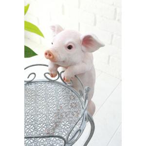 ぶた 木彫り 置物【匠の木彫り 座り 】 かわいい 豚 の 木彫りです