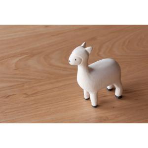 あるぱか アルパカ  alpaca インテリア 置物 木彫り 木製 動物雑貨｜wood-itsuki