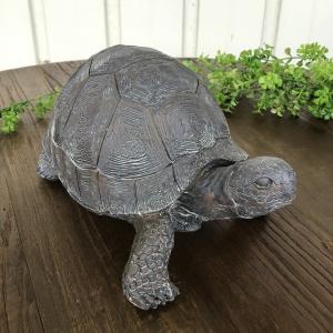 緑カメTurtle-M 亀 かめ の置物 ペーパーウェイト おしゃれ 文鎮 天然