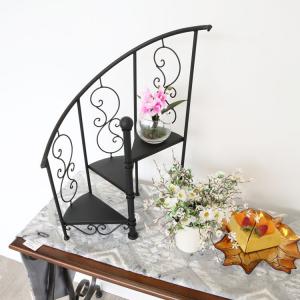 アイアンの2段ラック プランタースタンド 花台 2段 ラック 収納棚