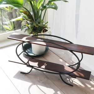 花梨 珍品棚 前後2段 飾り棚 和モダン 和風 かりん おしゃれ アジアン