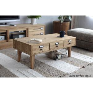 コーヒーテーブル センターテーブル L字型収納 120幅 パイン古材 収納