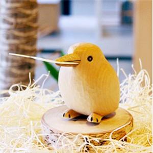 木彫り きつね まちぼうけ きたきつね 小 うぃるびぃ工房 北海道 旭川