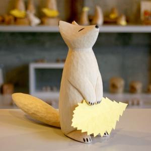 木彫り うさぎ まちぼうけ ゆきうさぎ 小 うぃるびぃ工房 北海道 旭川