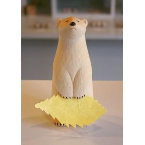 うさぎの木製彫刻「まちぼうけゆきうさぎ」 木彫り うさぎ まちぼうけ ゆきうさぎ うぃるびぃ工房 北海道