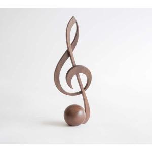 音符 ペーパーウェイト ト音記号（treble clef）メロディ 木製