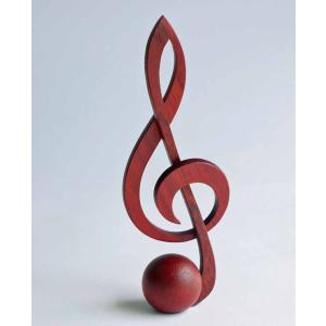 音符 ペーパーウェイト ト音記号（treble clef）メロディ 木製