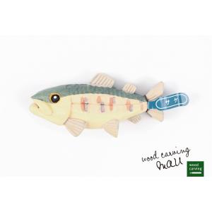 木彫り民芸品 TROUT マグネット ニジマス 魚 釣り 手彫り アイヌ 民族