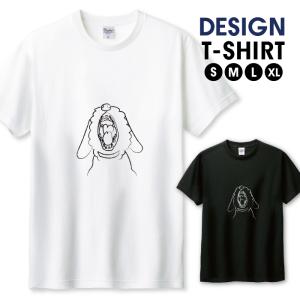 Tシャツ メンズ ユニセックス ホワイト ブラック 文鳥 キャラクター 桜