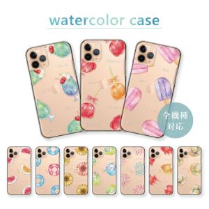 Android One S10 S9 ケース アンドロイドワンS10 アンドロイドワンs9 カバー スマホケース 水彩 おしゃれ 夏 スイカ メロンソーダ うきわ アイス