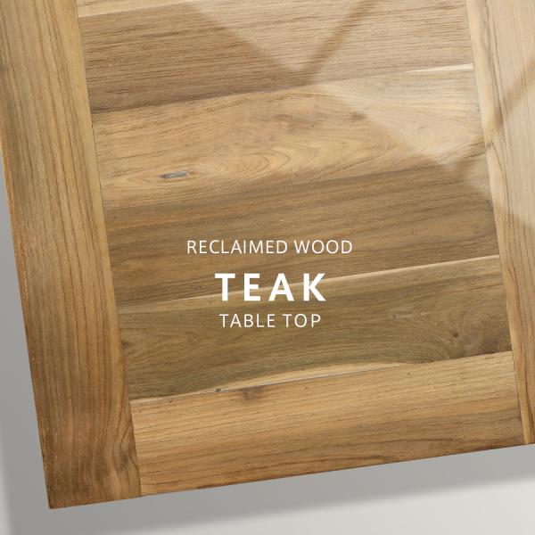 古材チークテーブルトップ 80cm角 厚2.5cm ヴィンテージ カフェ インダストリアル おしゃれ