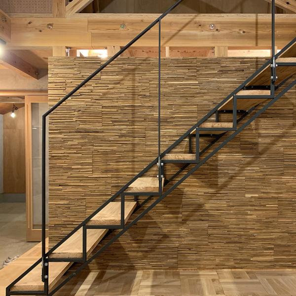 古材パネル オールドチークモザイクパネル レイン 幅20cm長さ80cm 6枚入 DIY アクセント...