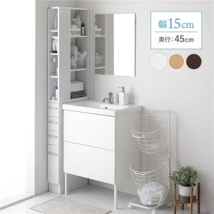 【ジモティー割引で最大15％OFF⭐️】 システムキッチン　収納家具　ホワイト　白 隙間収納ラック 幅15cm ホワイト キッチン収納 洗面所収納 多段