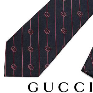 GUCCI グッチ ブランド ネクタイ GGロゴ シルク  ネイビー×レッド 597117-4E002-4074｜woodnet