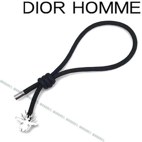 DIOR HOMME ブレスレット【在庫処分特価】 ディオールオム コード&amp;BEE ブラック×シルバ...