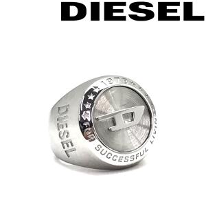 DIESEL ディーゼル マットシルバー リング・指輪 DX1337040