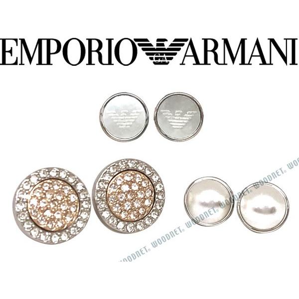EMPORIO ARMANI エンポリオアルマーニ  ピアス 3種セット イーグルロゴ シルバー E...